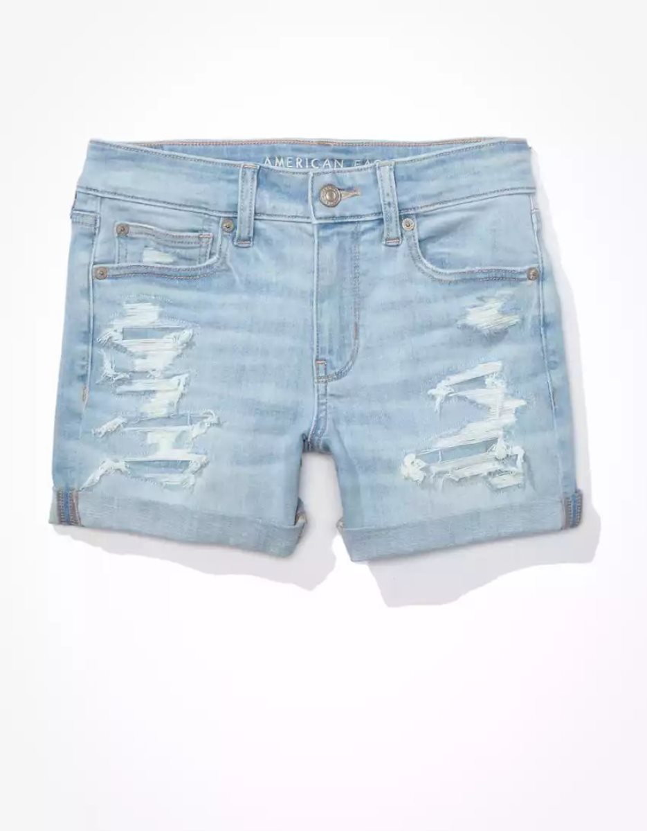 Shorts American Eagle AE Ne(x)t Level Denim Midi Multicolore Femme | NXC-45826484